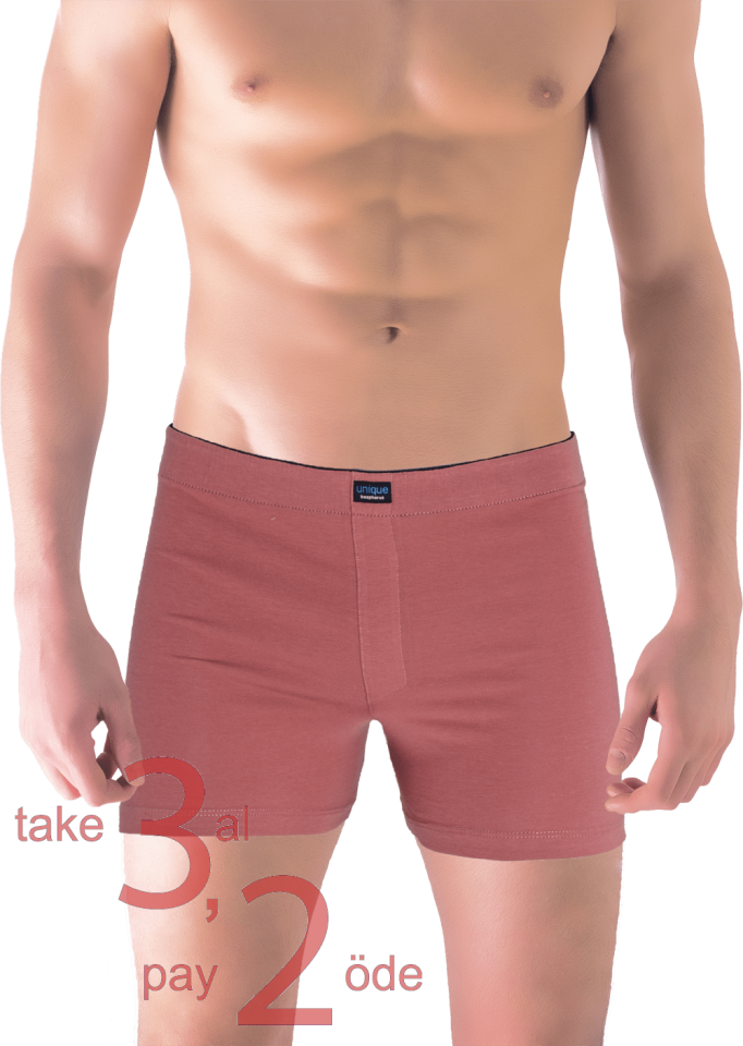 Unique Bosphorus Classic Erkek Boxer Kızıl Kahve