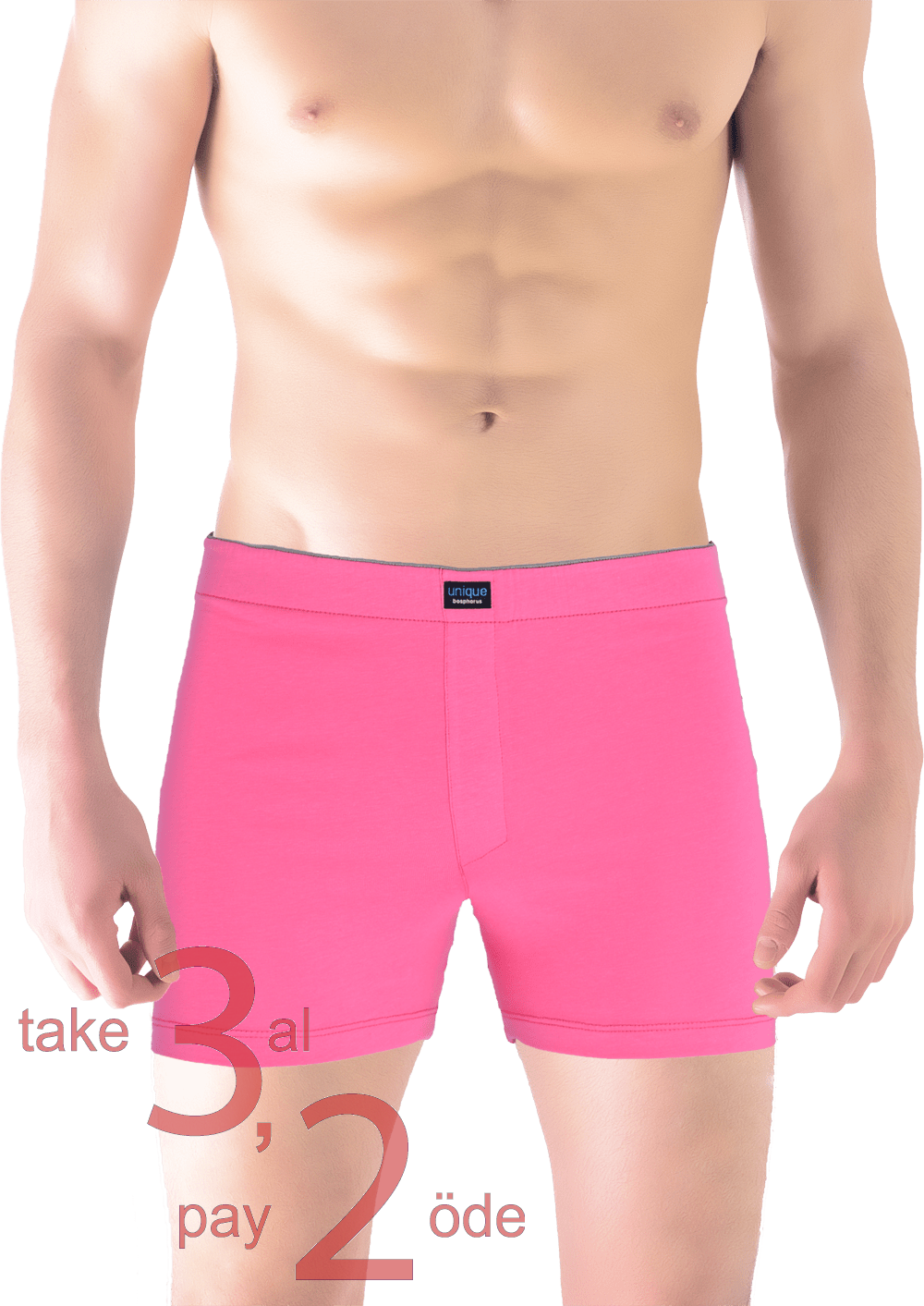 Unique Bosphorus Classic Erkek Boxer Koyu Pembe