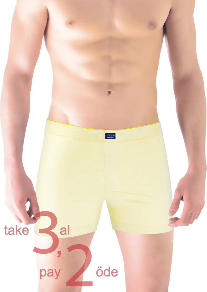 Unique Bosphorus Classic Erkek Boxer Açık Sarı