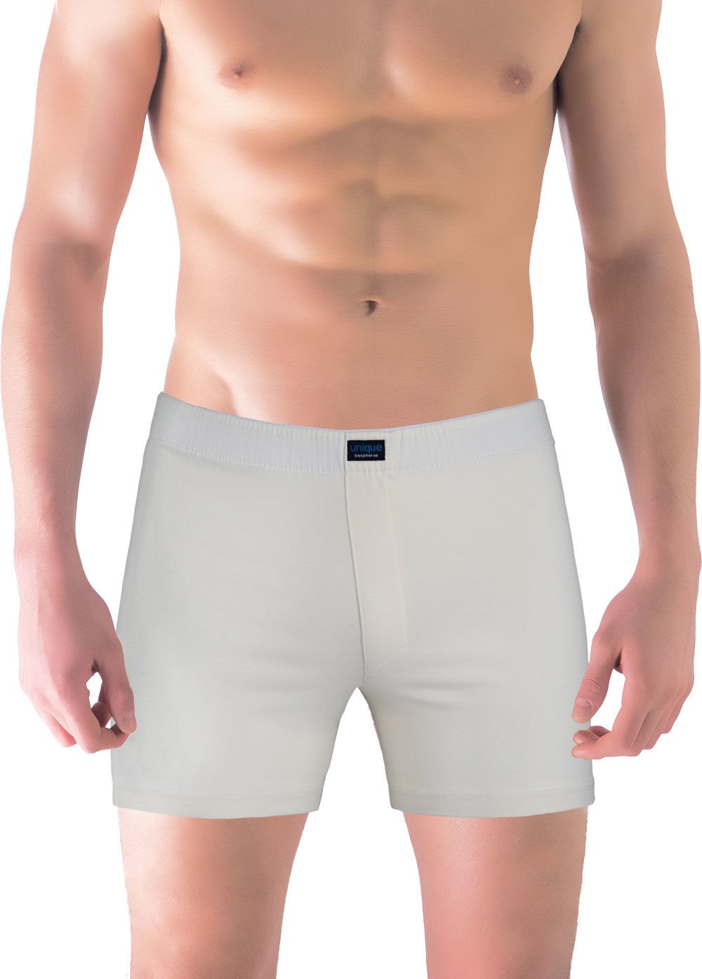 Classic Krem Renk Erkek Boxer