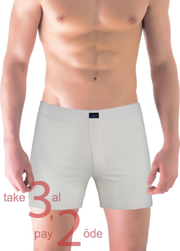 Unique Bosphorus Classic Erkek Boxer Krem