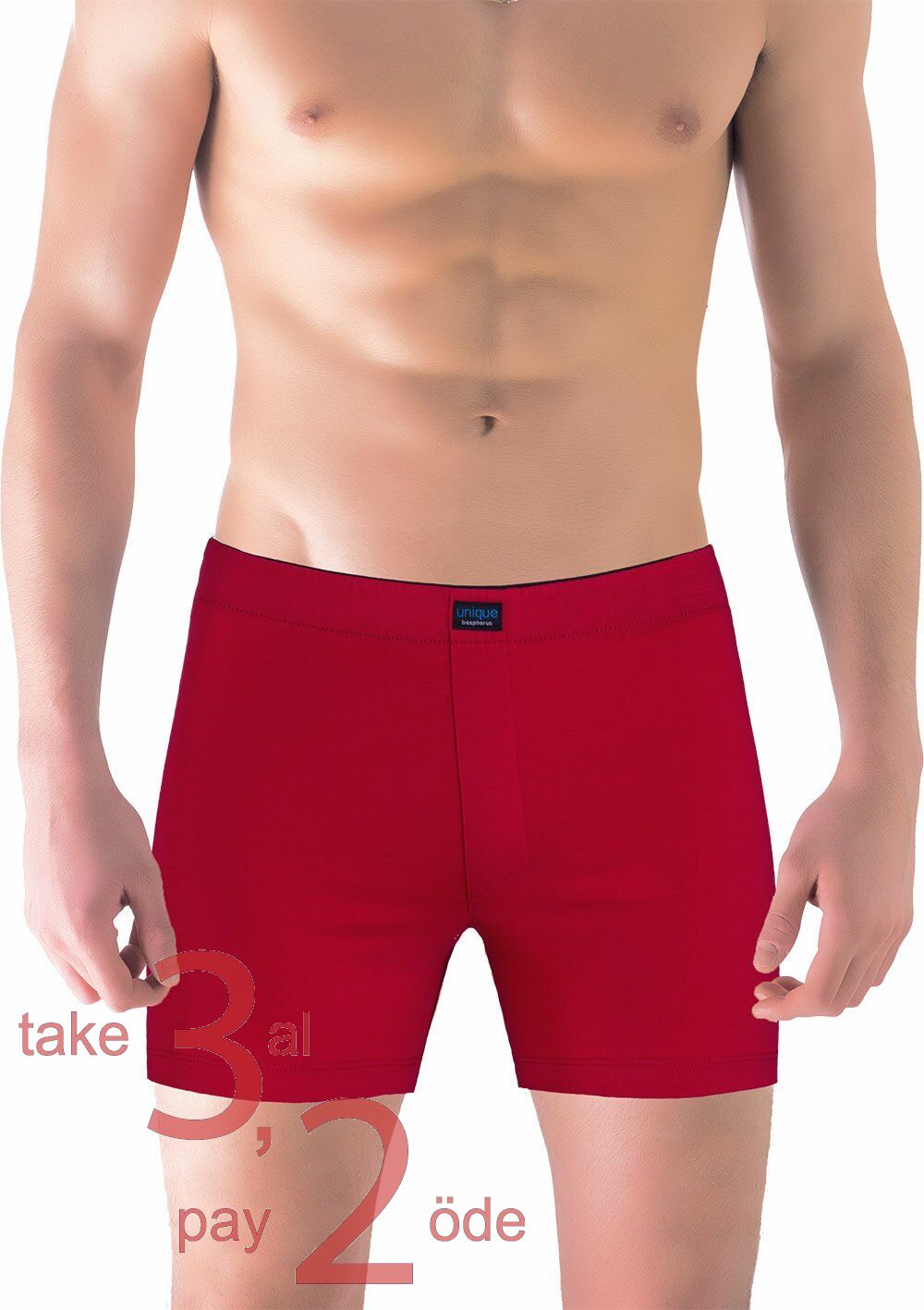 Unique Bosphorus Classic Erkek Boxer Koyu Kırmızı