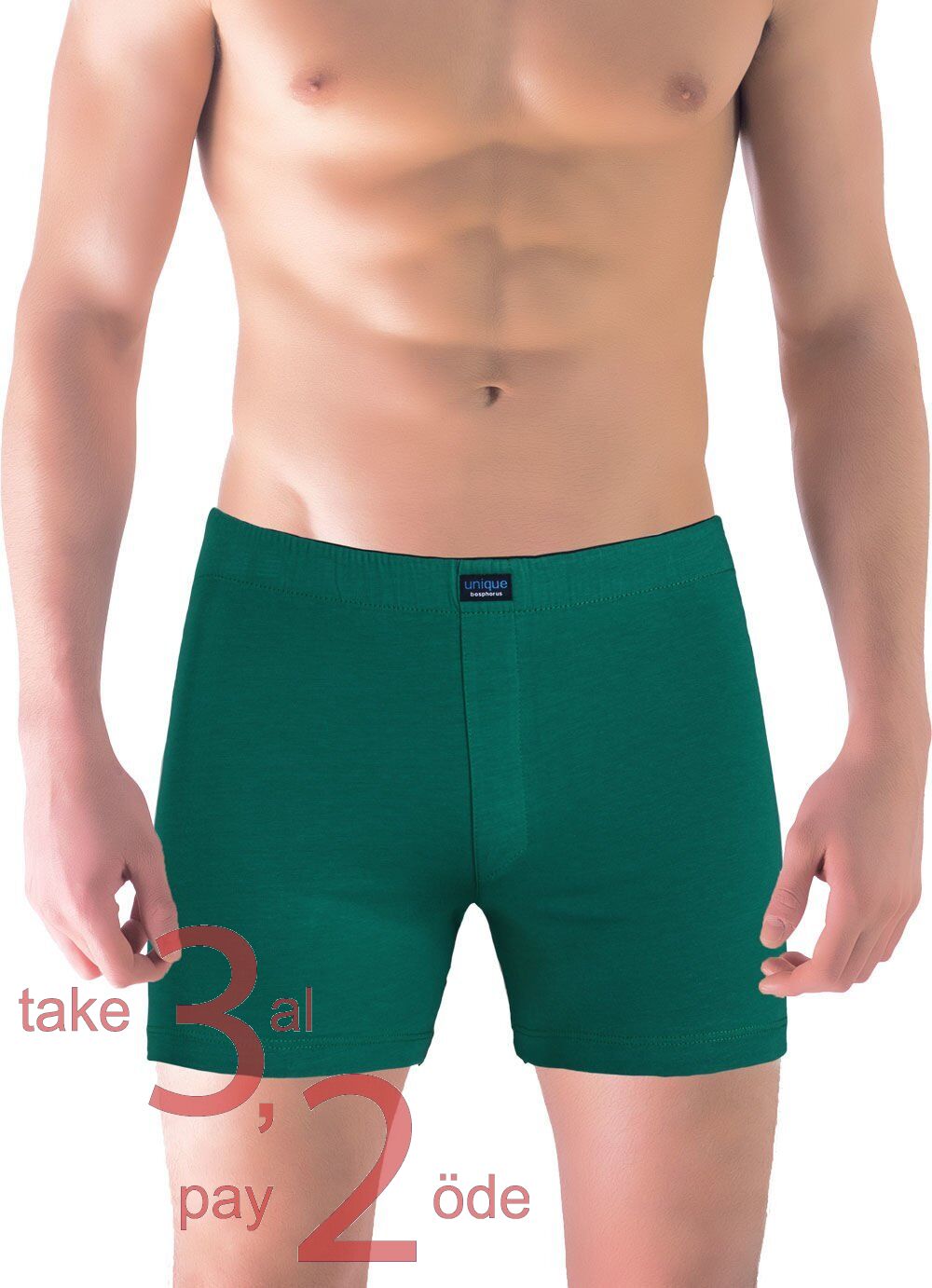 Unique Bosphorus Classic Erkek Boxer Koyu Yeşil