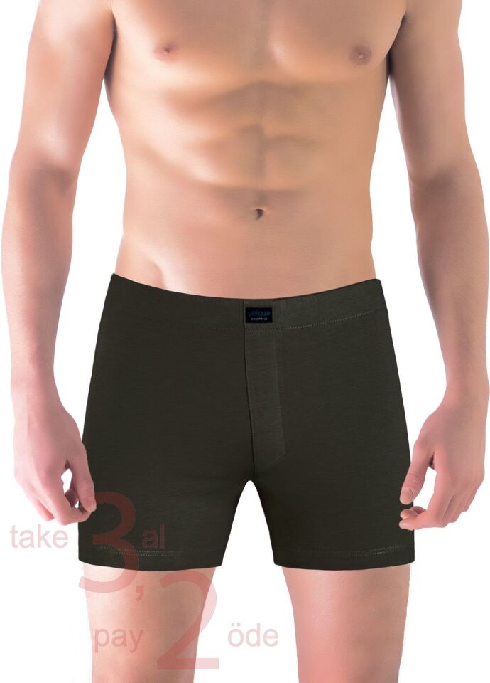 Classic Haki Renk Erkek Boxer