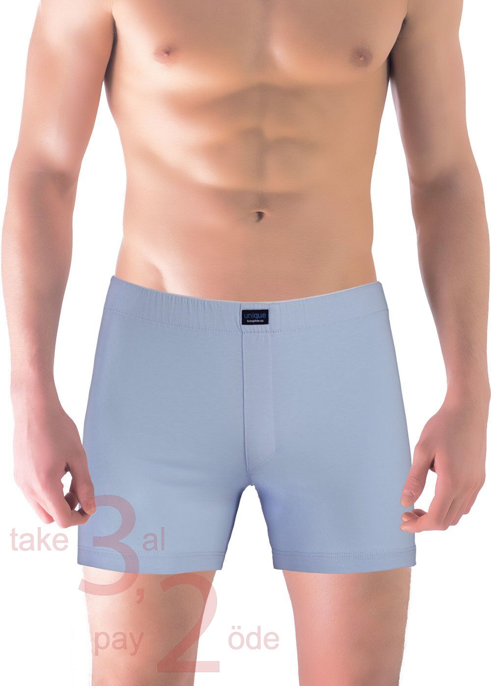 Classic Buz Mavisi Renk Erkek Boxer