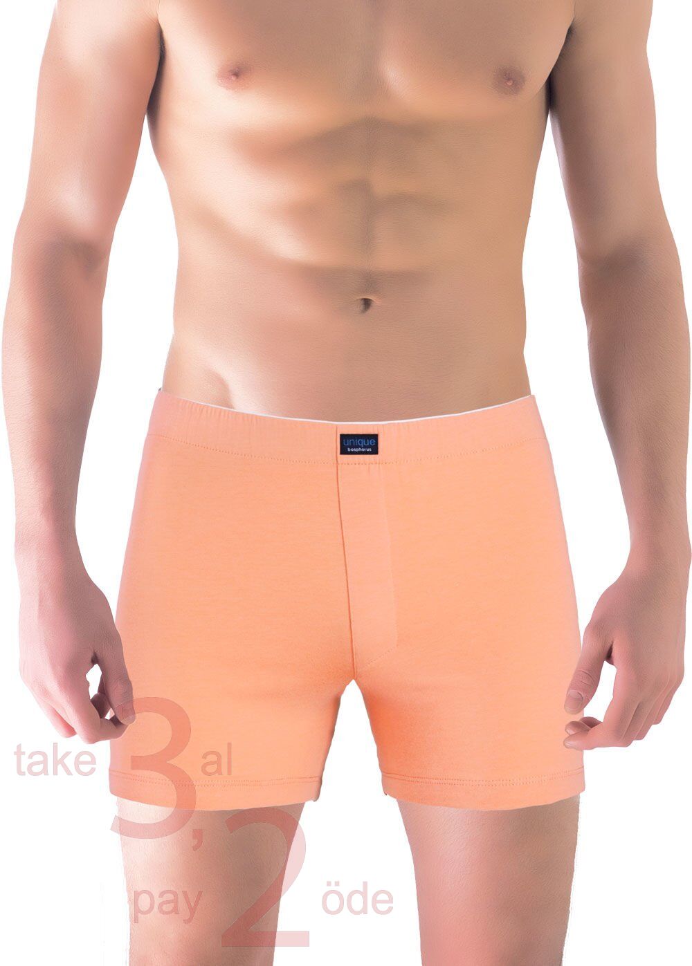 Classic Açık Turuncu Renk Erkek Boxer