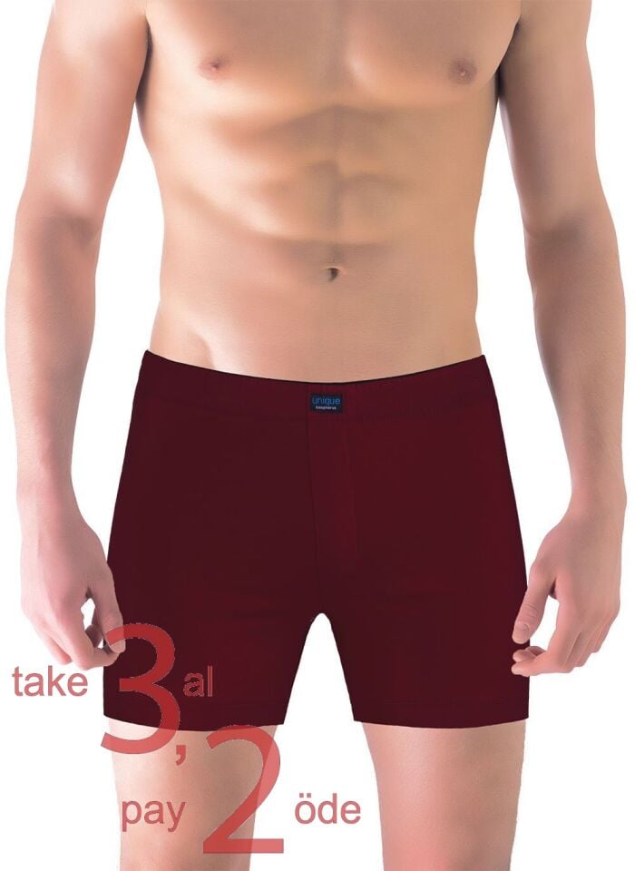 Unique Bosphorus Classic Erkek Boxer Bordo