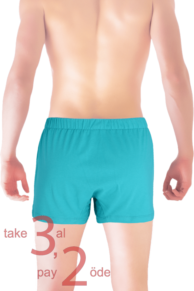 Unique Bosphorus %100 Pamuk Erkek Boxer Yeşil