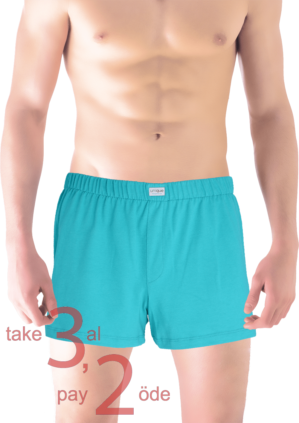 Unique Bosphorus %100 Pamuk Erkek Boxer Yeşil