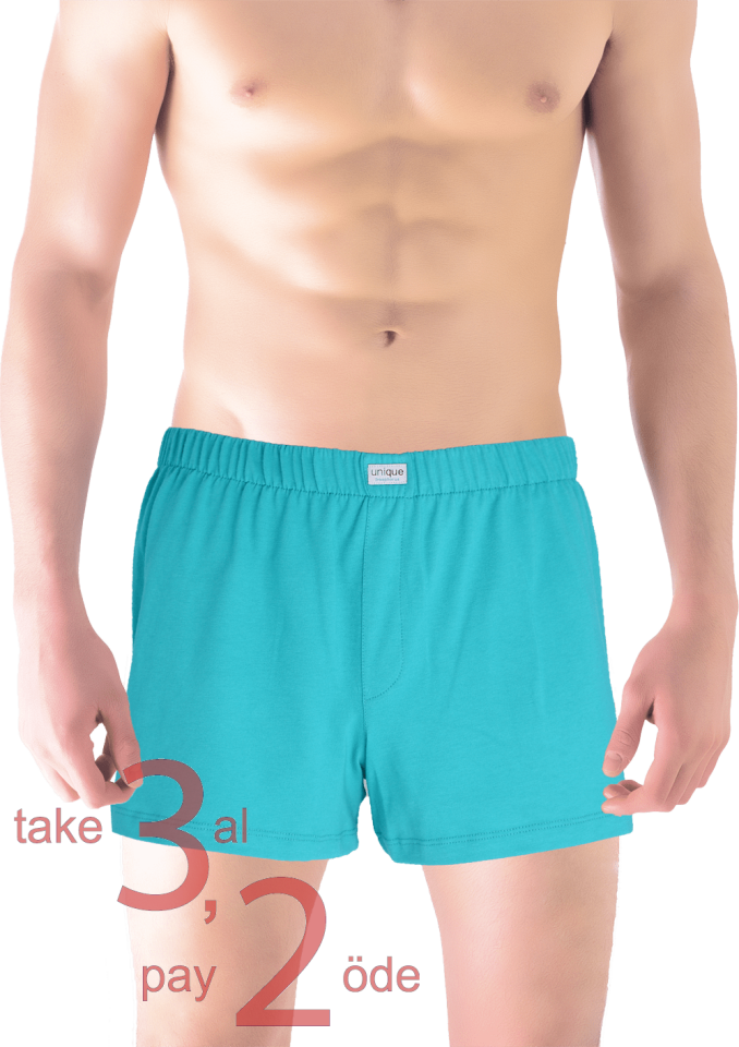 Unique Bosphorus %100 Pamuk Erkek Boxer Yeşil