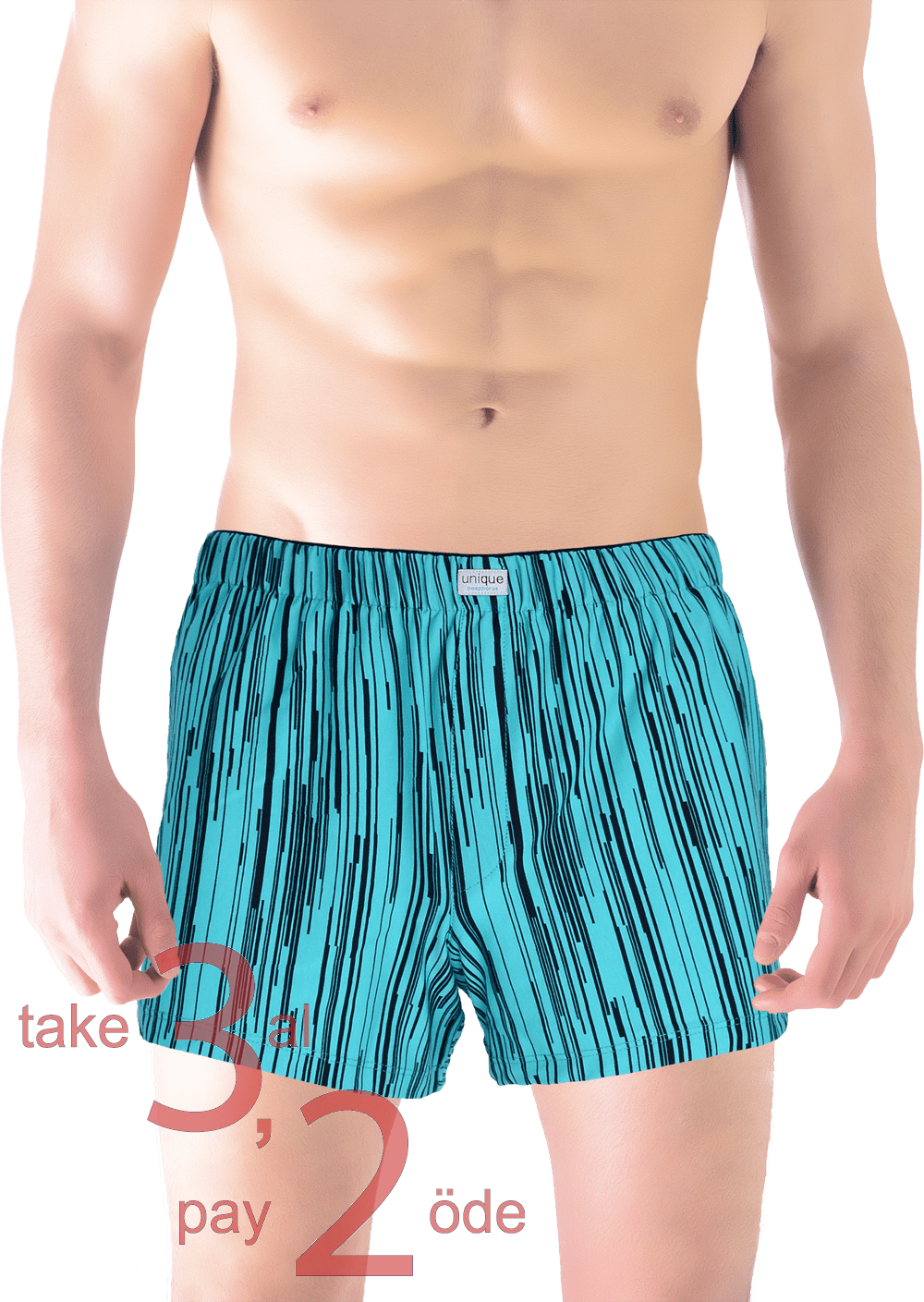 Unique Bosphorus %100 Pamuk Erkek Boxer Turkuaz