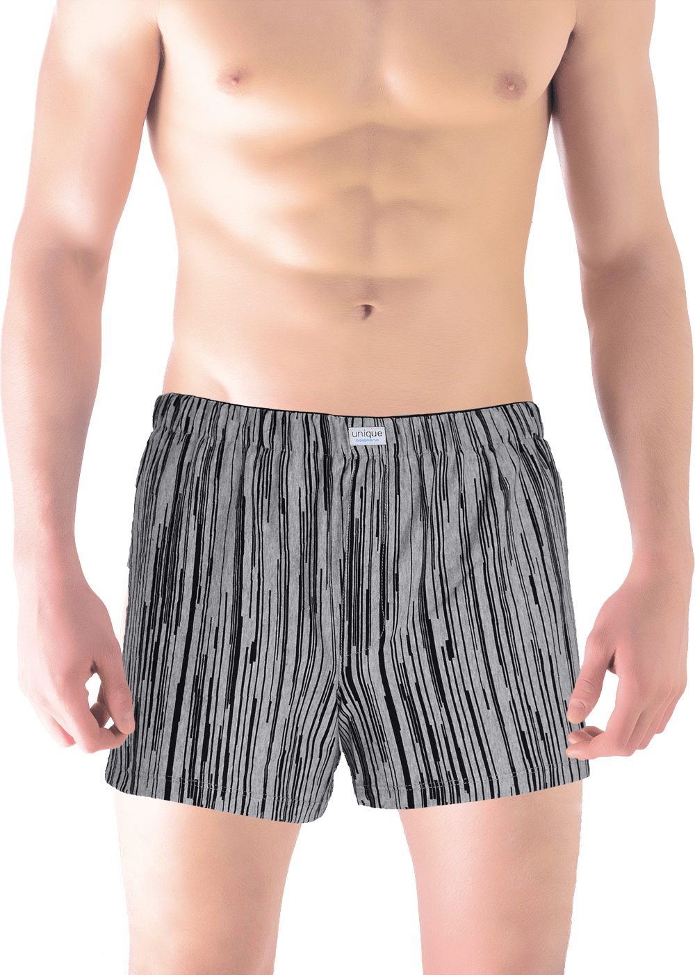 Unique Bosphorus %100 Pamuk Erkek Boxer Gri Siyah