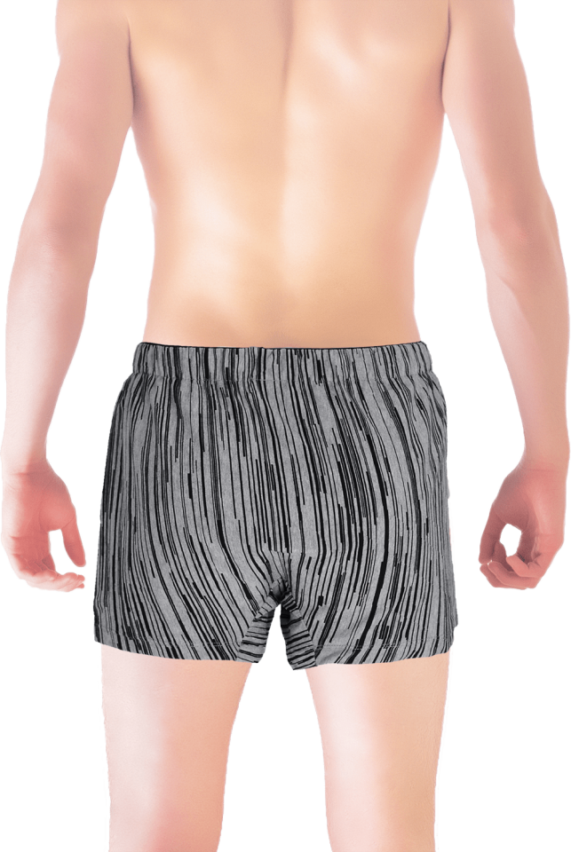 Unique Bosphorus %100 Pamuk Erkek Boxer Gri Siyah