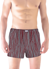 Bordo Gri %100 Pamuk Erkek Boxer