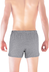 Gri Puantiye %100 Pamuk Erkek Boxer
