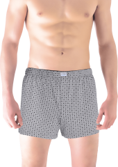 Gri Puantiye %100 Pamuk Erkek Boxer