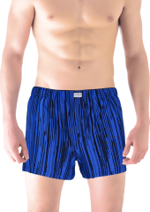 Saks Mavi Siyah %100 Pamuk Erkek Boxer