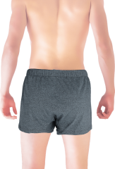 Yeşil Ton Gri Kırçıllı %100 Pamuk Erkek Boxer