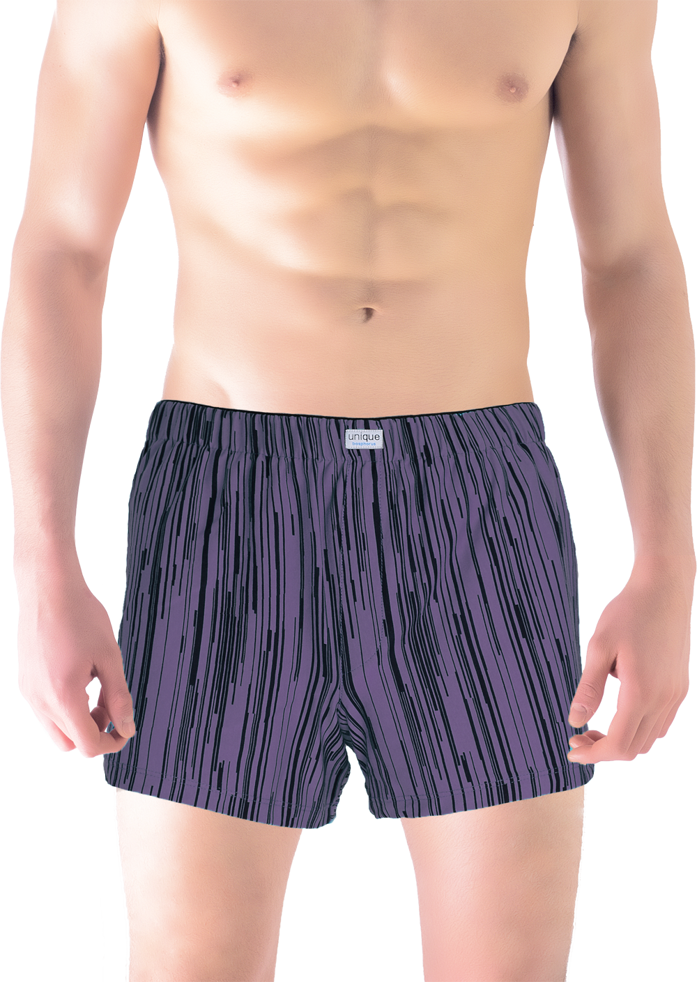 Unique Bosphorus %100 Pamuk Erkek Boxer Mürdüm Siyah