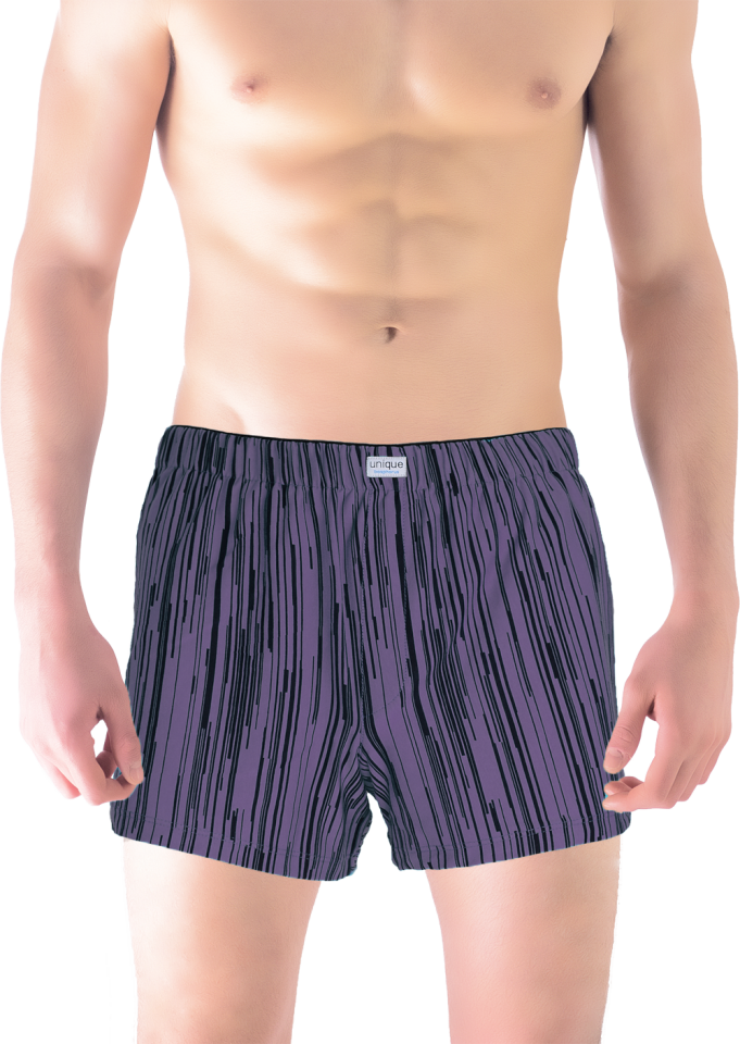 Unique Bosphorus %100 Pamuk Erkek Boxer Mürdüm Siyah