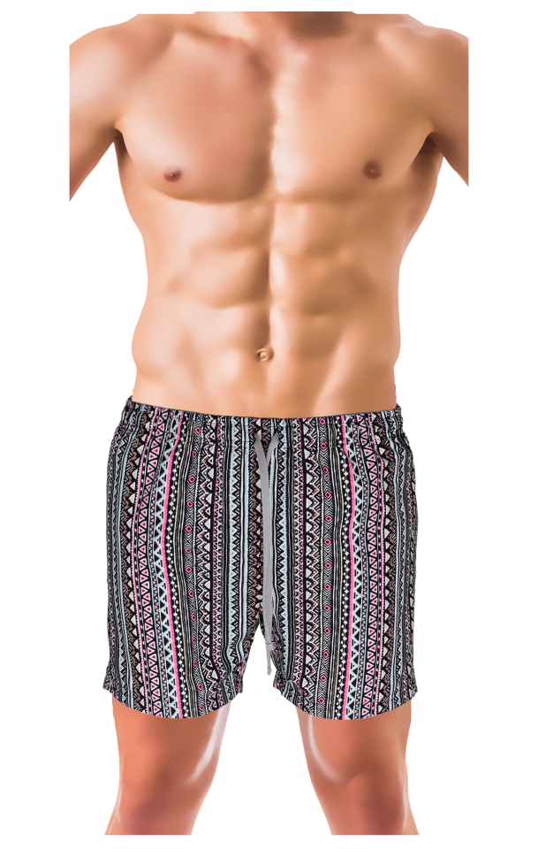 Unique Bosphorus Erkek Mayo Şort Renkli Motif Desenli