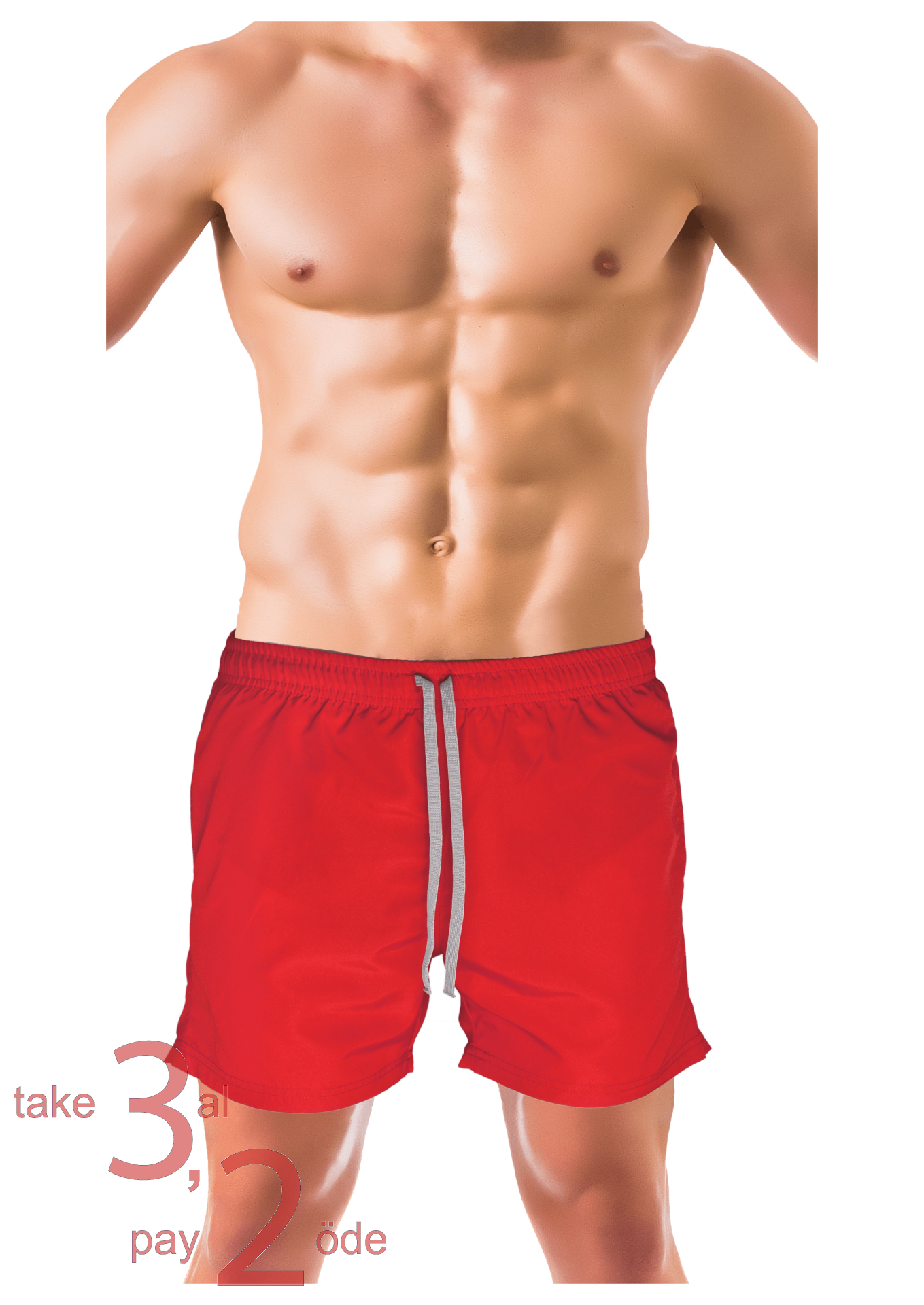 Unique Bosphorus Erkek Mayo Şort Açık Kırmızı