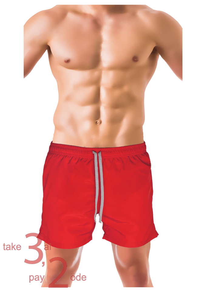 Unique Bosphorus Erkek Mayo Şort Açık Kırmızı