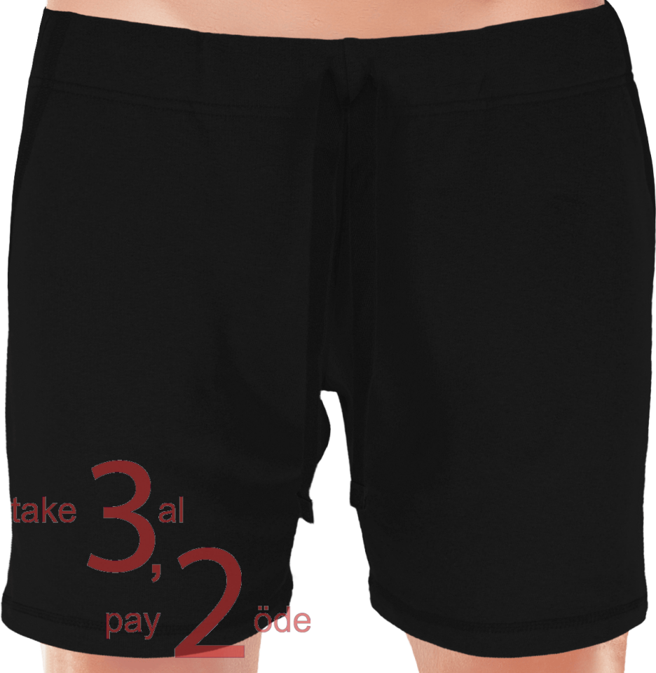 Unique Bosphorus Ribana Erkek Kısa Şort Siyah