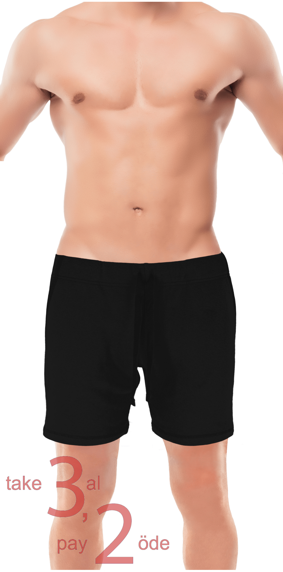 Unique Bosphorus Ribana Erkek Kısa Şort Siyah