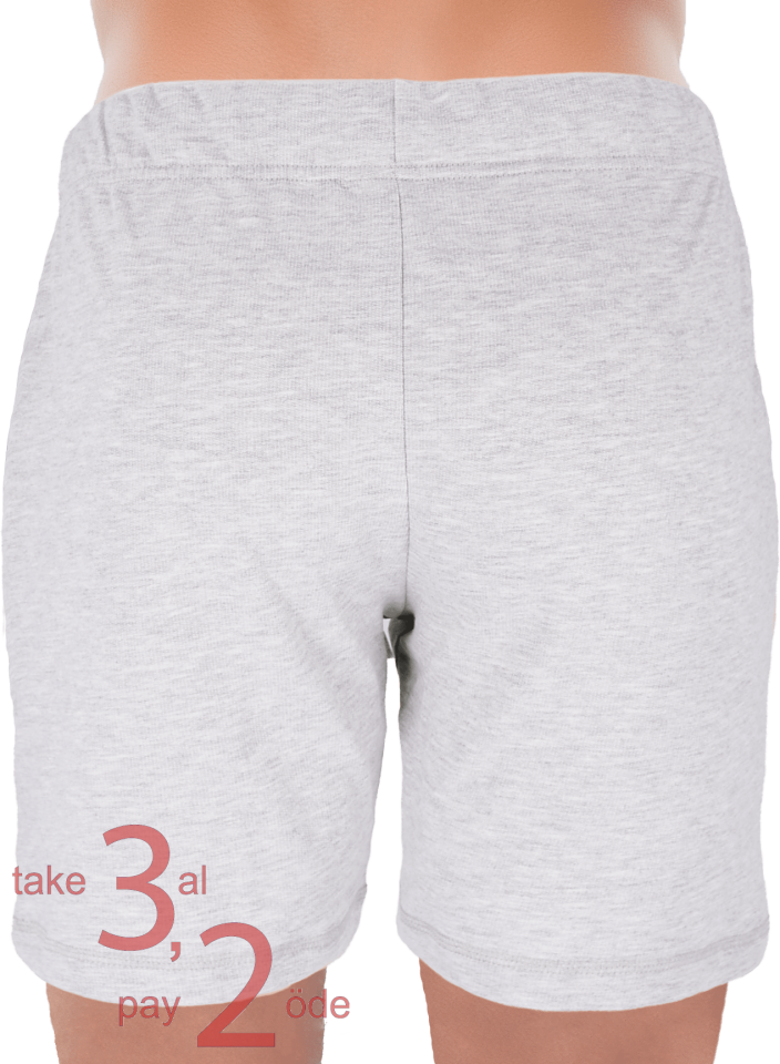 Unique Bosphorus Ribana Erkek Kısa Şort Açık Gri Kırçıllı