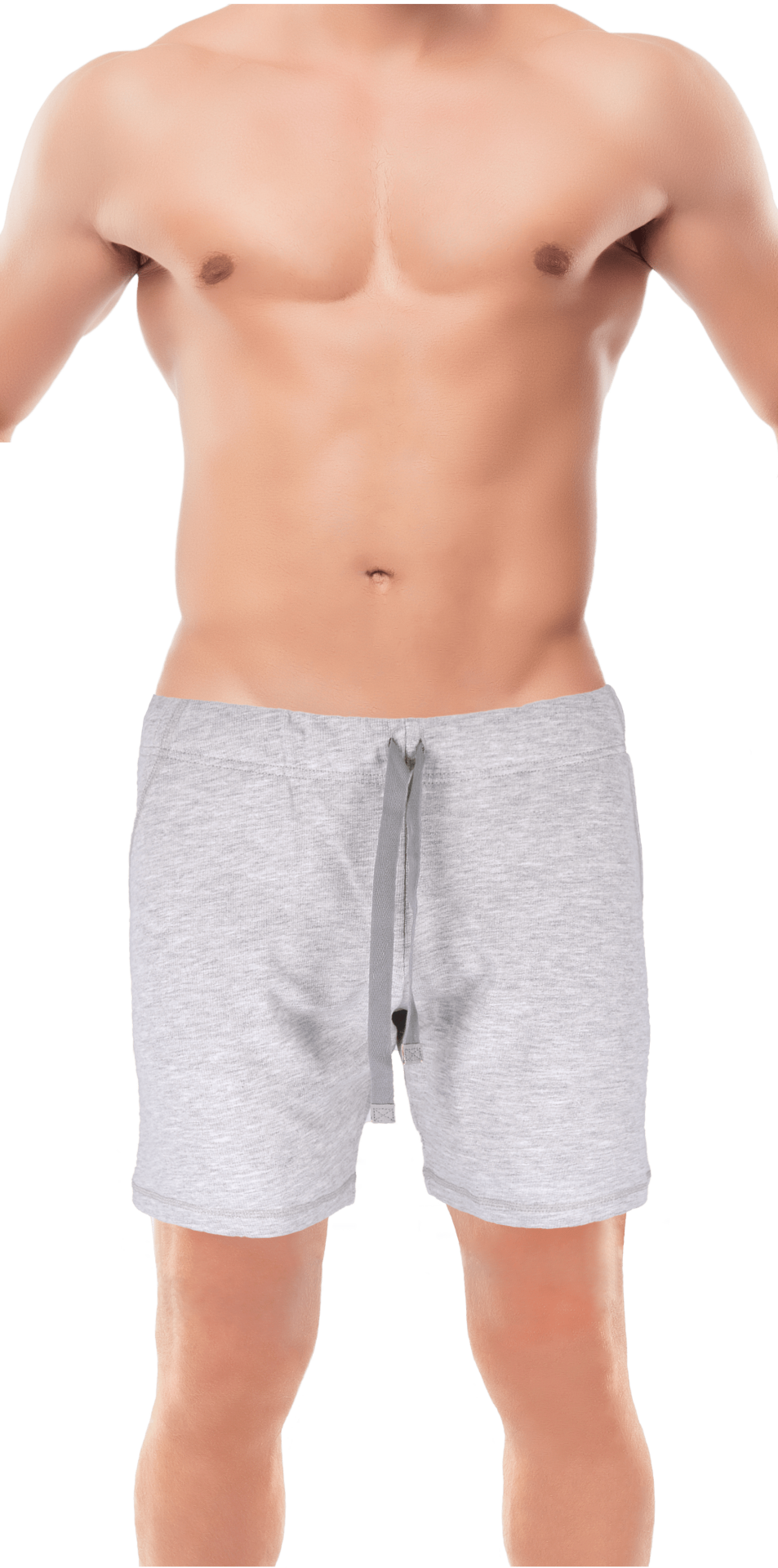 Unique Bosphorus Ribana Erkek Kısa Şort Açık Gri Kırçıllı