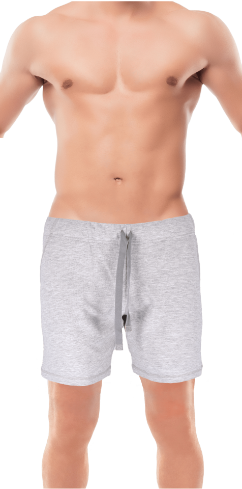 Unique Bosphorus Ribana Erkek Kısa Şort Açık Gri Kırçıllı