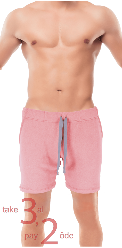 Unique Bosphorus Ribana Erkek Kısa Şort Pembe