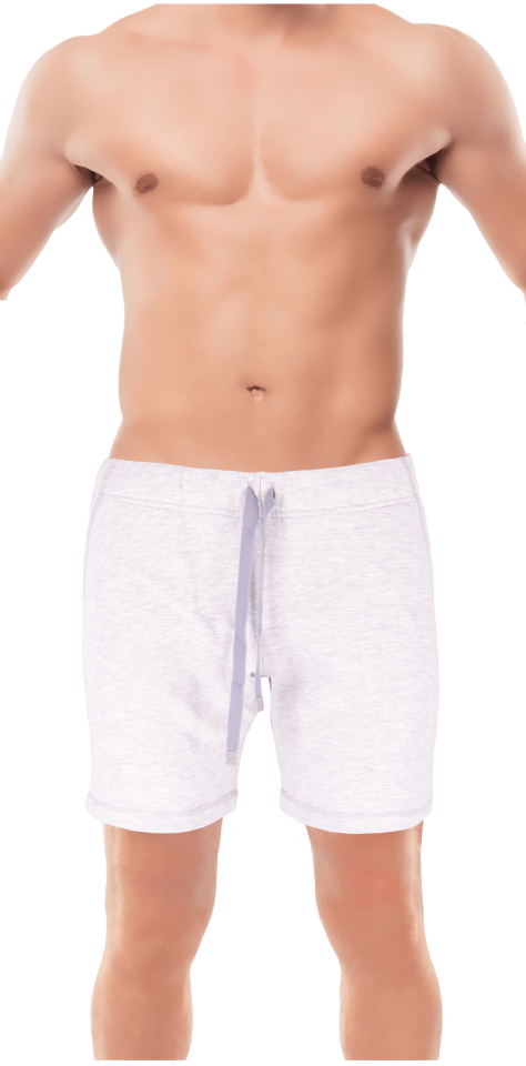 Unique Bosphorus Ribana Erkek Kısa Şort Açık Gri Kırçıllı