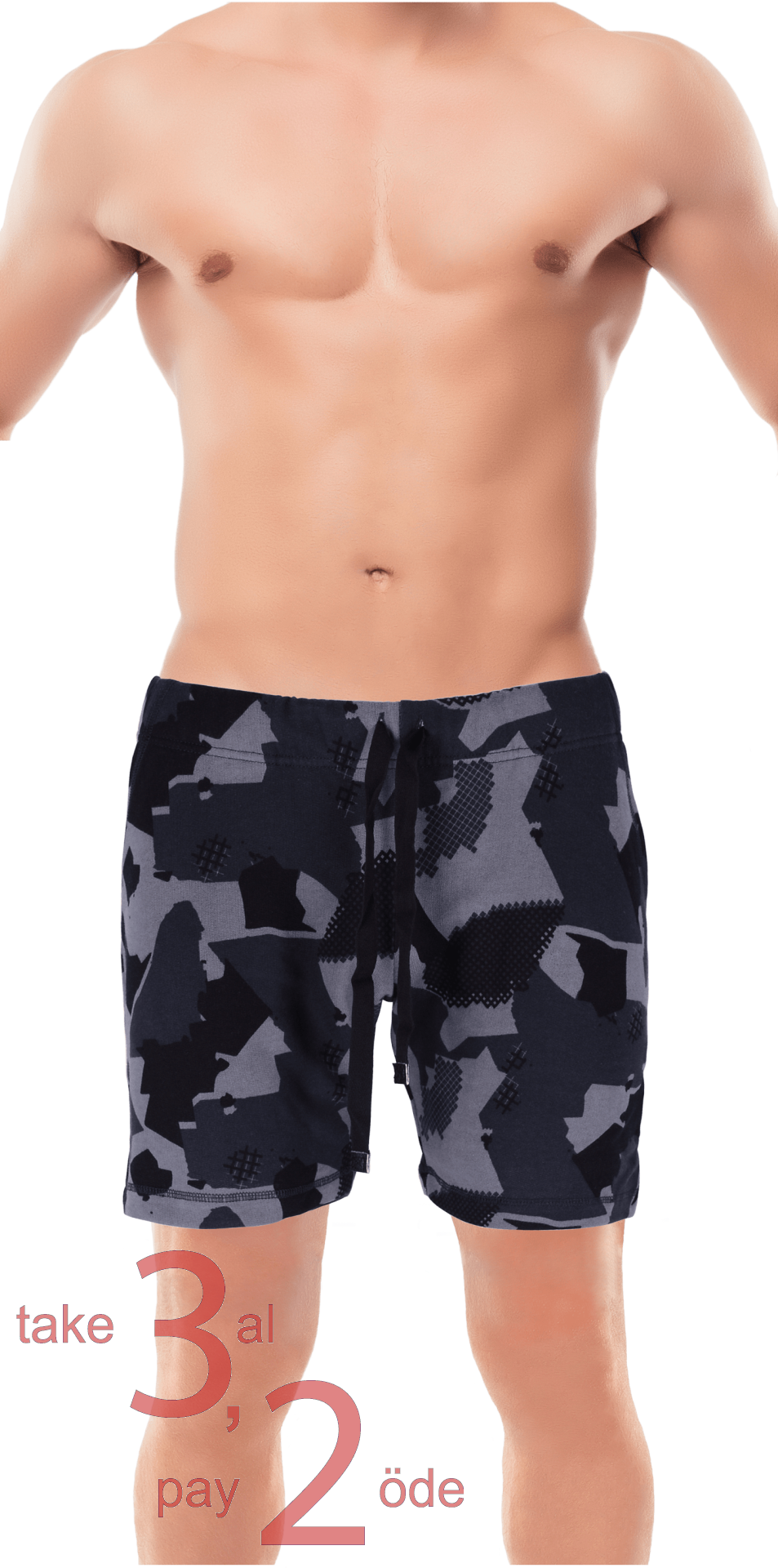 Unique Bosphorus Ribana Erkek Kısa Şort Desenli