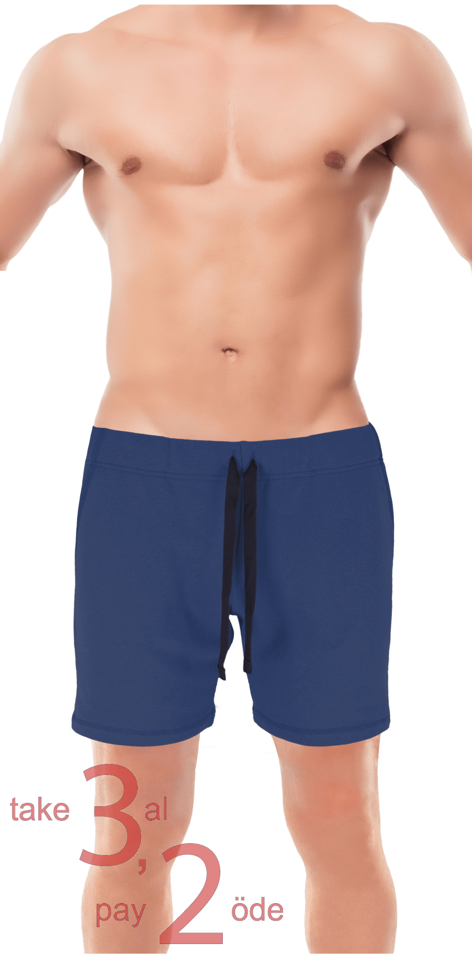 Unique Bosphorus Ribana Erkek Kısa Şort Petrol Mavisi