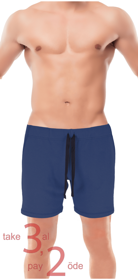 Unique Bosphorus Ribana Erkek Kısa Şort Petrol Mavisi