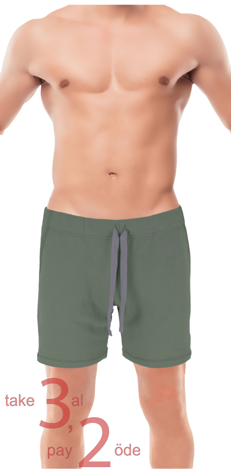 Unique Bosphorus Ribana Erkek Kısa Şort Açık Haki