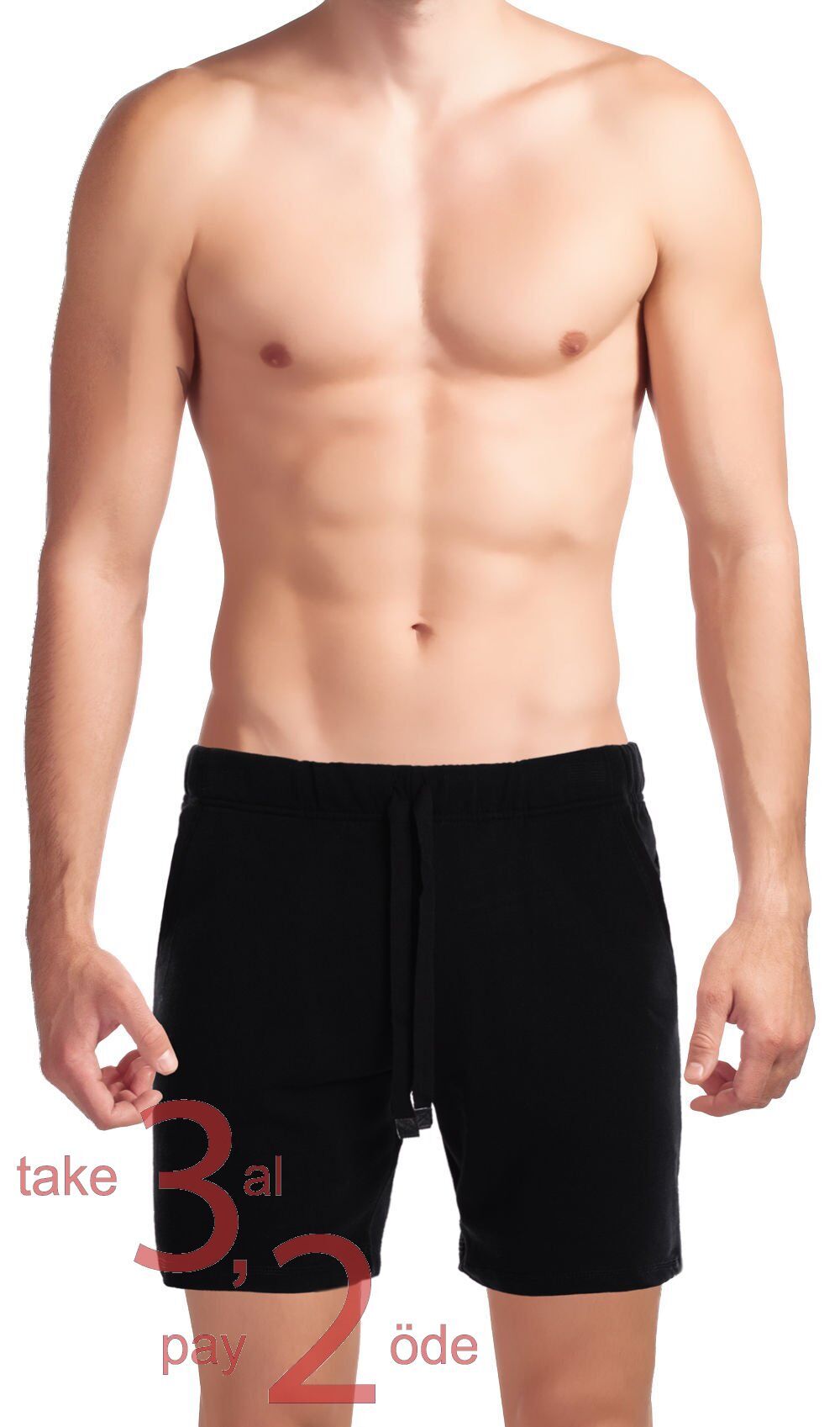 Unique Bosphorus Ribana Erkek Şort Siyah