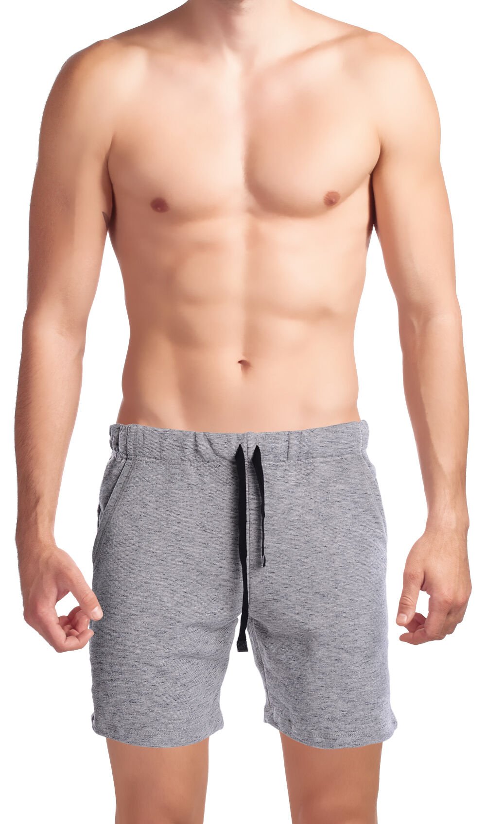 Unique Bosphorus Ribana Erkek Şort Gri Kırçıllı