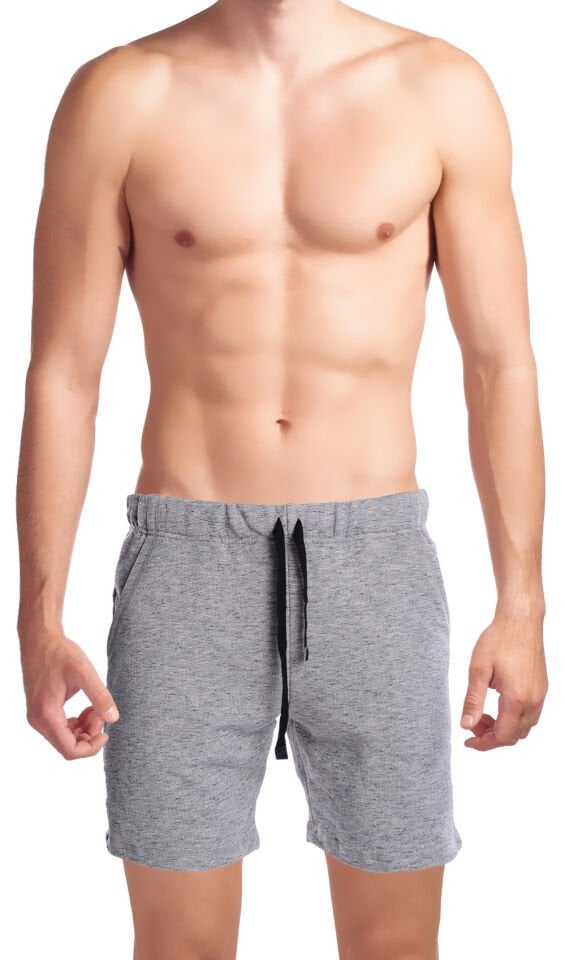 Unique Bosphorus Ribana Erkek Şort Gri Kırçıllı