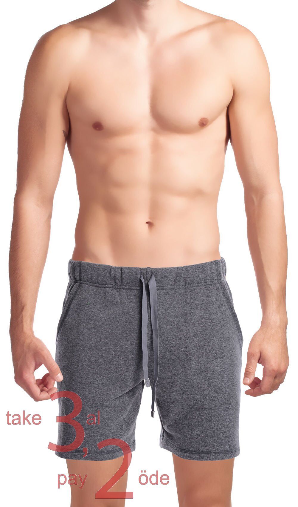 Unique Bosphorus Ribana Erkek Şort Koyu Füme