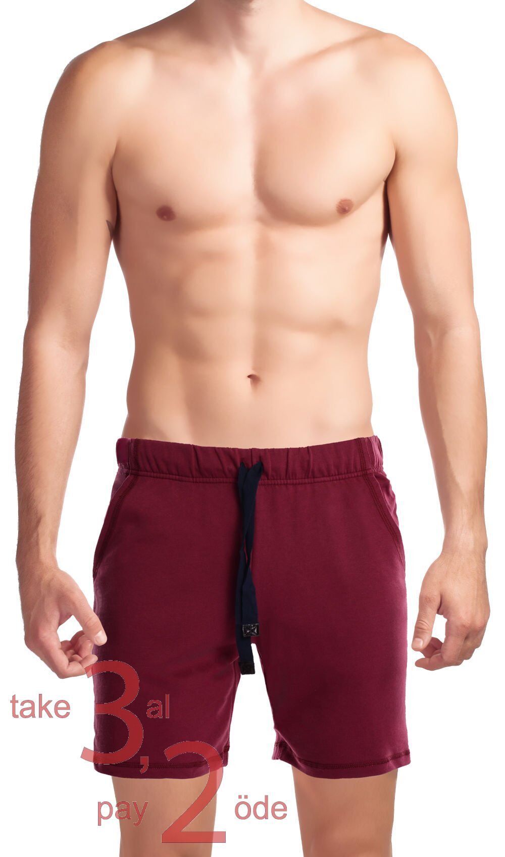 Unique Bosphorus Ribana Erkek Şort Bordo