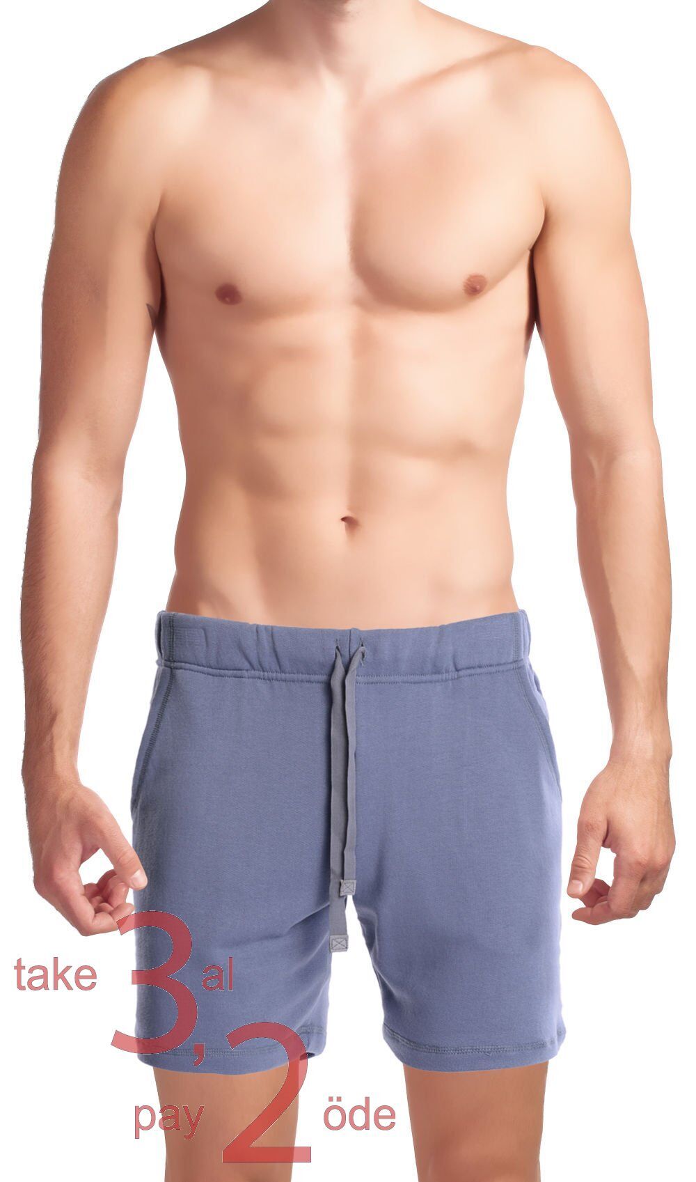 Unique Bosphorus Ribana Erkek Şort Çelik Mavisi