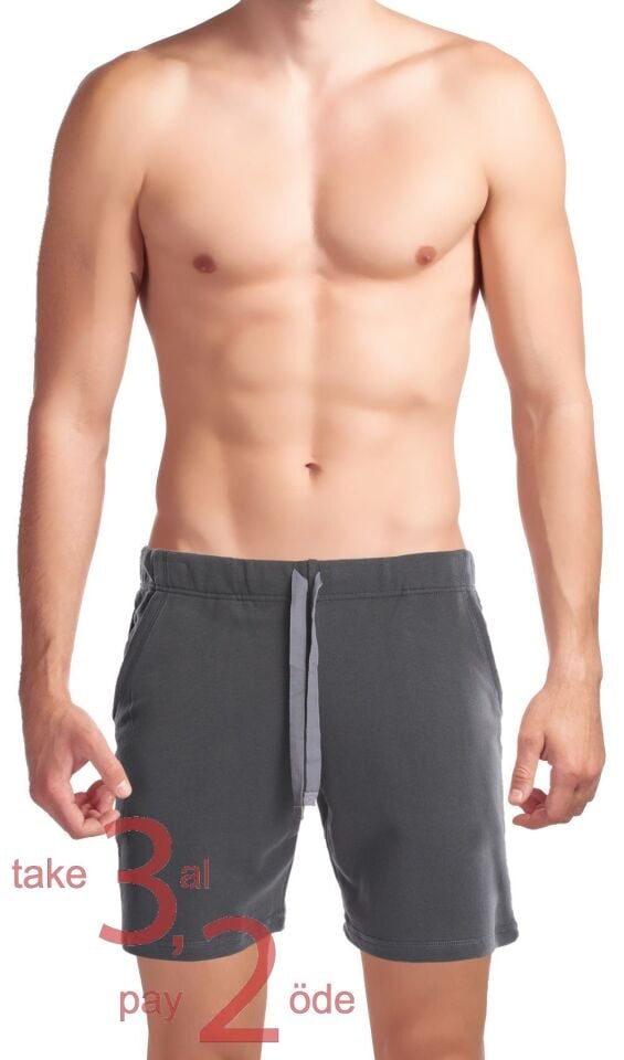 Unique Bosphorus Ribana Erkek Şort Açık Antrasit