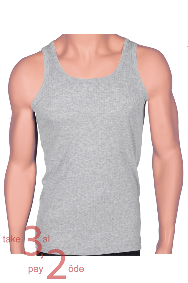 Unique Bosphorus Ribana Erkek Atlet Açık Gri