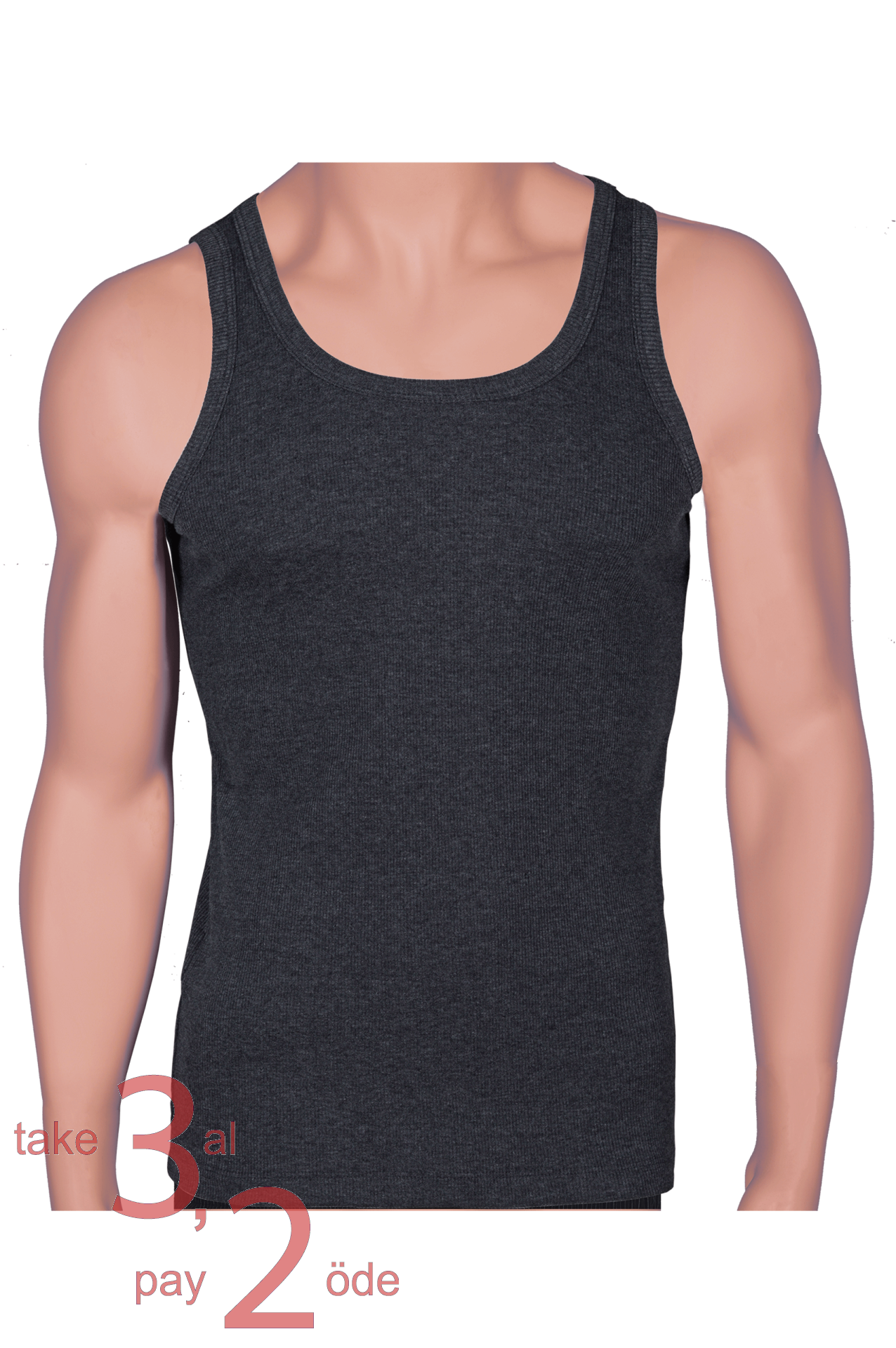 Unique Bosphorus Ribana Erkek Atlet Antrasit Melanj