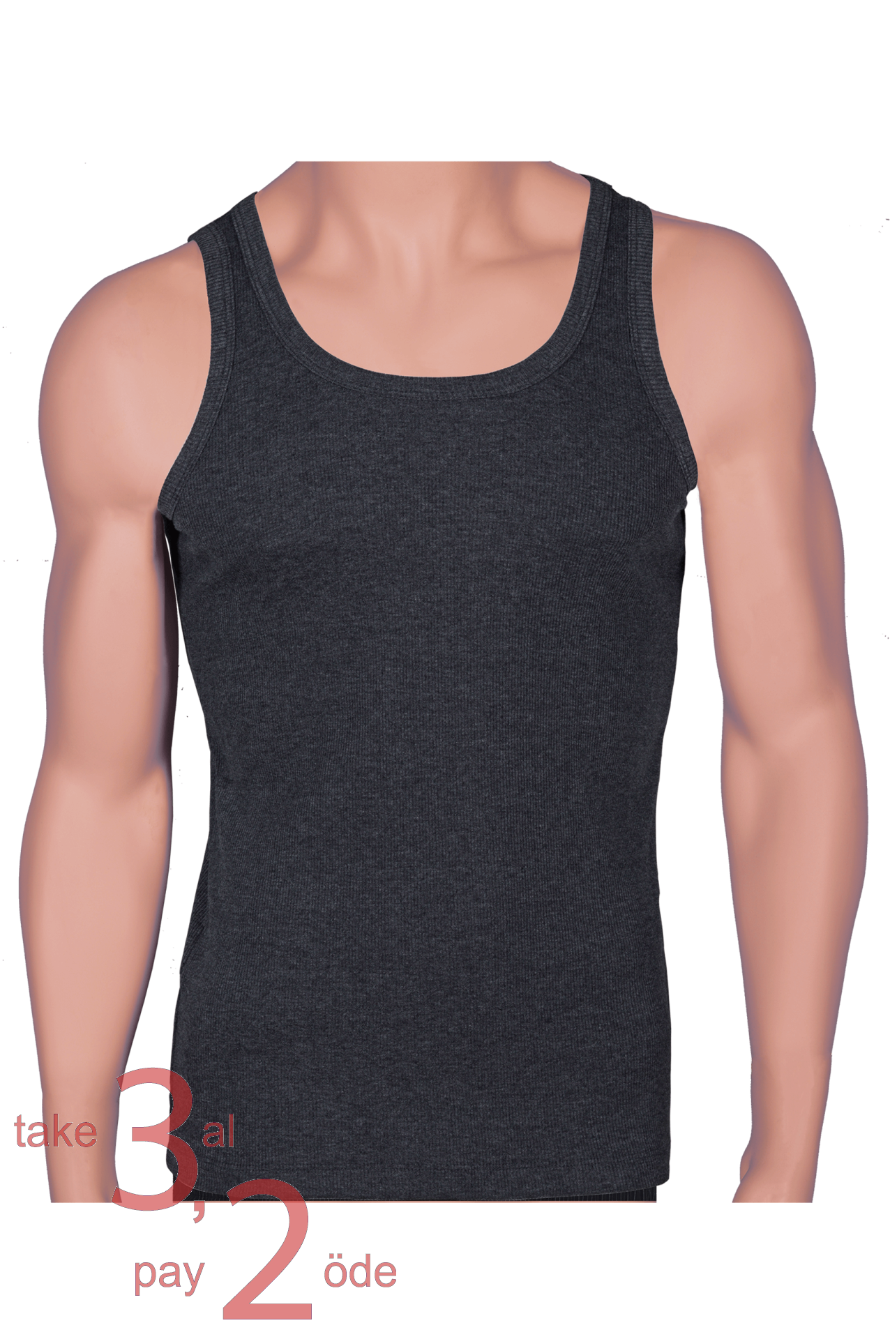 Unique Bosphorus Ribana Erkek Atlet Antrasit Melanj