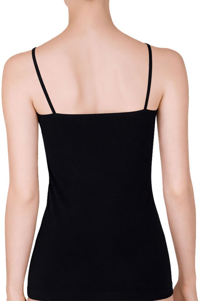 Unique Bosphorus İnce Askılı Kadın Atlet Siyah