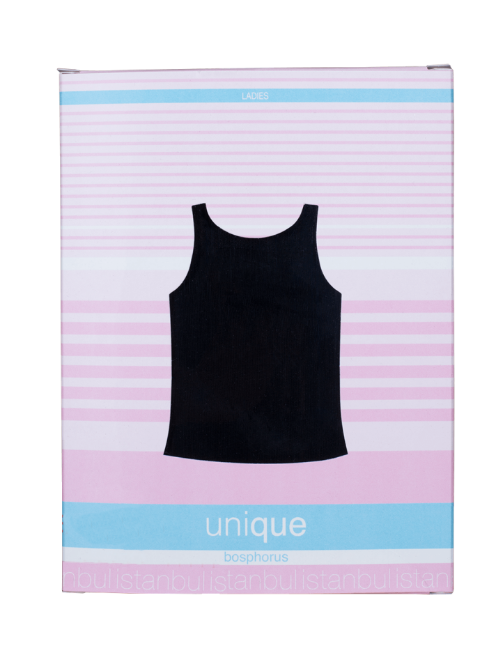 Unique Bosphorus İnce Askılı Kadın Atlet Siyah